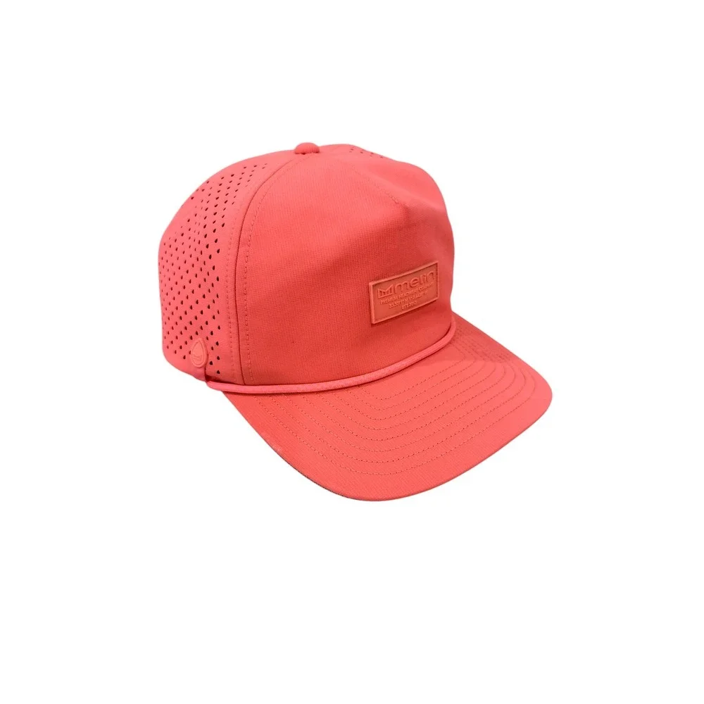 Melin Coronado Hydro Hat Mens Coral Neon Orange Water Resistant Snapback Classic